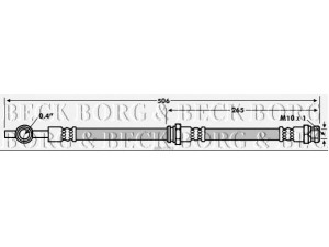 BORG & BECK BBH7793 stabdžių žarnelė 
 Stabdžių sistema -> Stabdžių žarnelės
58812-26250