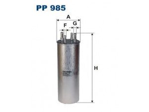 FILTRON PP985 kuro filtras 
 Techninės priežiūros dalys -> Papildomas remontas
7H0 127 401, 7H0127401A, 7H0127401B