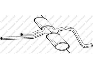 BOSAL 285-093 vidurinis duslintuvas 
 Išmetimo sistema -> Duslintuvas
8A0 253 409 S