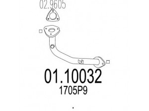 MTS 01.10032 išleidimo kolektorius 
 Išmetimo sistema -> Išmetimo vamzdžiai
1705P9