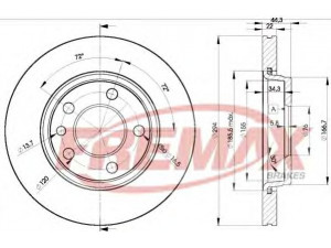 FREMAX BD-3021 stabdžių diskas 
 Stabdžių sistema -> Diskinis stabdys -> Stabdžių diskas
7H0 615 601 B