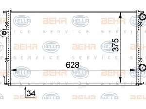 HELLA 8MK 376 714-491 radiatorius, variklio aušinimas 
 Aušinimo sistema -> Radiatorius/alyvos aušintuvas -> Radiatorius/dalys
1H0 121 253 BL, 1H0 121 253 AE