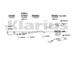 KLARIUS 720185U išmetimo sistema 
 Išmetimo sistema -> Išmetimo sistema, visa