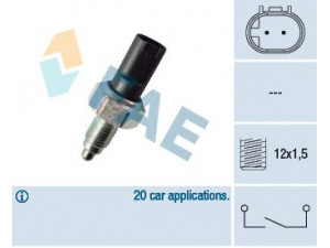 FAE 40755 jungiklis, atbulinės eigos žibintas 
 Elektros įranga -> Šviesų jungikliai/relės/valdymas -> Šviesų jungiklis/svirtis
168 545 00 14, 168 545 01 14