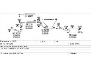 MTS C380604002573 išmetimo sistema 
 Išmetimo sistema -> Išmetimo sistema, visa