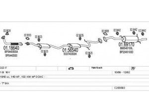 MTS C200093000143 išmetimo sistema 
 Išmetimo sistema -> Išmetimo sistema, visa
