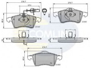 COMLINE CBP1852 stabdžių trinkelių rinkinys, diskinis stabdys 
 Techninės priežiūros dalys -> Papildomas remontas
7D0698151D, 7D0698151F