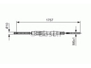 BOSCH 1 987 477 523 trosas, stovėjimo stabdys 
 Stabdžių sistema -> Valdymo svirtys/trosai
115 332 750, 115 332 751, 115 332 750