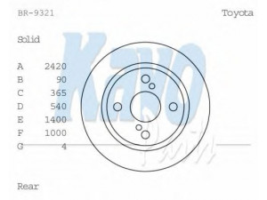 KAVO PARTS BR-9321 stabdžių diskas 
 Dviratė transporto priemonės -> Stabdžių sistema -> Stabdžių diskai / priedai
4243112090