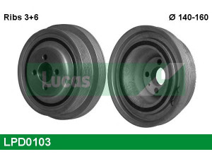LUCAS ENGINE DRIVE LPD0103 skriemulys, alkūninis velenas 
 Diržinė pavara -> Dirželio skriemulys
504012367, 504076697