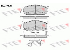 FTE BL2779A1 stabdžių trinkelių rinkinys, diskinis stabdys 
 Techninės priežiūros dalys -> Papildomas remontas
2282 5195, 2581 4699