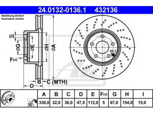 ATE 24.0132-0136.1 stabdžių diskas 
 Dviratė transporto priemonės -> Stabdžių sistema -> Stabdžių diskai / priedai
220 421 18 12