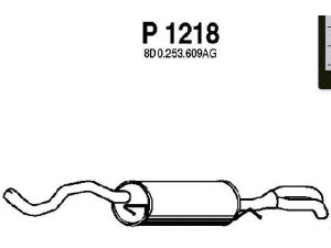 FENNO P1218 galinis duslintuvas 
 Išmetimo sistema -> Duslintuvas
8D0253609AG, 8D0253609BM, 8D0253609T