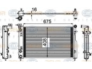 HELLA 8MK 376 781-431 radiatorius, variklio aušinimas
92087036