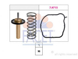 FACET 7.8846 termostatas, aušinimo skystis 
 Aušinimo sistema -> Termostatas/tarpiklis -> Thermostat
31293556