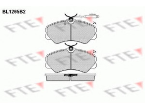 FTE BL1265B2 stabdžių trinkelių rinkinys, diskinis stabdys 
 Techninės priežiūros dalys -> Papildomas remontas
95615159, 95623223, 95640895, 95667765