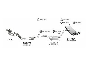 ASSO ART4253 išmetimo sistema 
 Išmetimo sistema -> Išmetimo sistema, visa