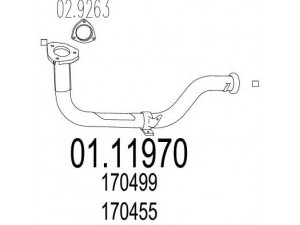 MTS 01.11970 išleidimo kolektorius 
 Išmetimo sistema -> Išmetimo vamzdžiai
170455, 170499