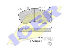 ICER 151161-117 stabdžių trinkelių rinkinys, diskinis stabdys 
 Techninės priežiūros dalys -> Papildomas remontas
190 6416