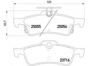 BREMBO P 28 070 stabdžių trinkelių rinkinys, diskinis stabdys 
 Techninės priežiūros dalys -> Papildomas remontas
43022TV0E01