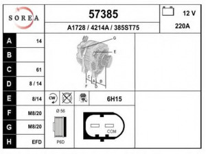EAI 57385 kintamosios srovės generatorius
059903023L