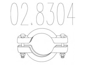 MTS 02.8304 vamzdžių sujungimas, išmetimo sistema 
 Dviratė transporto priemonės -> Išmetimo sistema -> Atskiros surinkimo dalys -> Gnybtas
4229811, 4229829