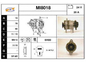 SNRA MI8018 kintamosios srovės generatorius
A1T71076, A2T71983, A2T72383, A5T70183