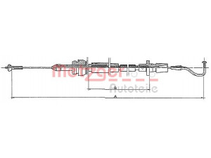 METZGER 11.082 akceleratoriaus trosas 
 Variklis -> Oro tiekimas -> Akceleratoriaus trosas/jungtis
191 721 555, 3A1 721 555B