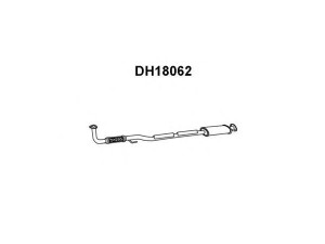 VENEPORTE DH18062 priekinis duslintuvas 
 Išmetimo sistema -> Duslintuvas
1741087119, 1741087120, 1741087128