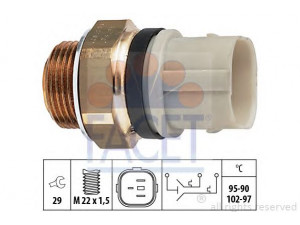 FACET 7.5652 temperatūros jungiklis, radiatoriaus ventiliatorius 
 Aušinimo sistema -> Siuntimo blokas, aušinimo skysčio temperatūra
7 215 818, 95VW-8B607-GA, 1H0 959 481 B