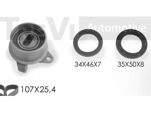 TREVI AUTOMOTIVE KD1428S1 paskirstymo diržo komplektas 
 Techninės priežiūros dalys -> Papildomas remontas