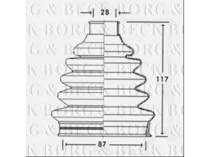 BORG & BECK BCB2331 gofruotoji membrana, kardaninis velenas 
 Ratų pavara -> Gofruotoji membrana