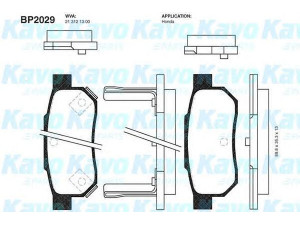 KAVO PARTS BP-2029 stabdžių trinkelių rinkinys, diskinis stabdys 
 Techninės priežiūros dalys -> Papildomas remontas
06022SP8000, 06430SAAE50, 06430SAAJ50