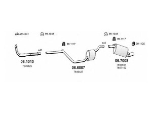 ASSO ART1327 išmetimo sistema 
 Išmetimo sistema -> Išmetimo sistema, visa