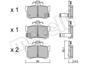 METELLI 22-0691-1 stabdžių trinkelių rinkinys, diskinis stabdys 
 Techninės priežiūros dalys -> Papildomas remontas
GBP90302, GBP90323, SFP000360, SFP10012