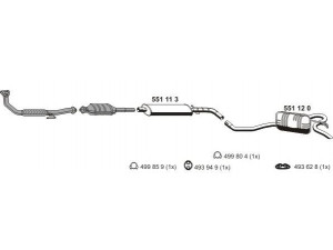 ERNST 120276 išmetimo sistema 
 Išmetimo sistema -> Išmetimo sistema, visa