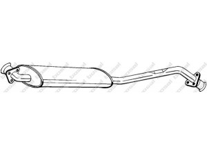 BOSAL 281-871 vidurinis duslintuvas 
 Išmetimo sistema -> Duslintuvas
18 12 1 175 024, 18 12 1 245 614