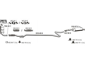 ERNST 080078 išmetimo sistema 
 Išmetimo sistema -> Išmetimo sistema, visa