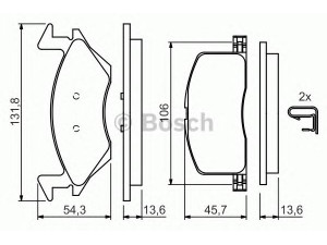 BOSCH 0 986 424 264 stabdžių trinkelių rinkinys, diskinis stabdys 
 Techninės priežiūros dalys -> Papildomas remontas
04465 10020, 04465 10070, 04465 YZZAE