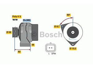 BOSCH 0 986 049 910 kintamosios srovės generatorius 
 Elektros įranga -> Kint. sr. generatorius/dalys -> Kintamosios srovės generatorius
5705 4N, 5705 5M, 5705 5N, 5705 5X