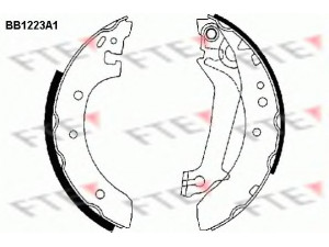FTE BB1223A1 stabdžių trinkelių komplektas 
 Techninės priežiūros dalys -> Papildomas remontas
1005968, 1041906, 1060096, 1065033