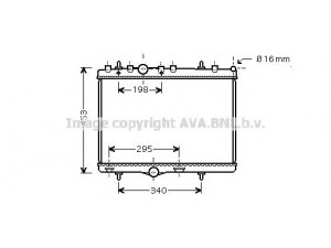 AVA QUALITY COOLING PE2255 radiatorius, variklio aušinimas 
 Aušinimo sistema -> Radiatorius/alyvos aušintuvas -> Radiatorius/dalys
1330J7, 1330P9, 96455874, 1330J7