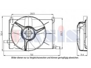 AKS DASIS 158024N ventiliatorius, radiatoriaus 
 Aušinimo sistema -> Oro aušinimas
1314521, 1341258, 1341307, 90469600