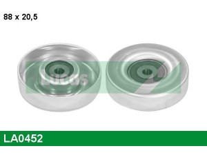 LUCAS ENGINE DRIVE LA0452 kreipiantysis skriemulys, V formos rumbuotas diržas 
 Diržinė pavara -> V formos rumbuotas diržas/komplektas -> Laisvasis/kreipiamasis skriemulys