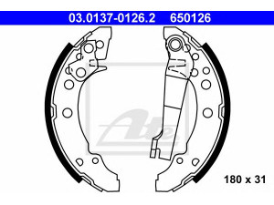 ATE 03.0137-0126.2 stabdžių trinkelių komplektas 
 Techninės priežiūros dalys -> Papildomas remontas
867 609 525, 867 609 526, 867 609 527