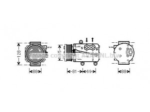 AVA QUALITY COOLING FDK339 kompresorius, oro kondicionierius 
 Oro kondicionavimas -> Kompresorius/dalys
1141327, 1405818, 1464299, 2S6119D629AC