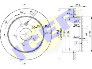 ICER 78BD4230-2 stabdžių diskas 
 Dviratė transporto priemonės -> Stabdžių sistema -> Stabdžių diskai / priedai
163 421 01 12, 163 423 01 12