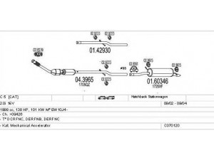 MTS C070120001045 išmetimo sistema 
 Išmetimo sistema -> Išmetimo sistema, visa