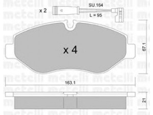METELLI 22-0671-0K stabdžių trinkelių rinkinys, diskinis stabdys 
 Techninės priežiūros dalys -> Papildomas remontas