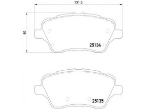 BREMBO P 24 151 stabdžių trinkelių rinkinys, diskinis stabdys 
 Techninės priežiūros dalys -> Papildomas remontas
1785193, 1848532, AY112K021BD, MEAY1J2K021AA